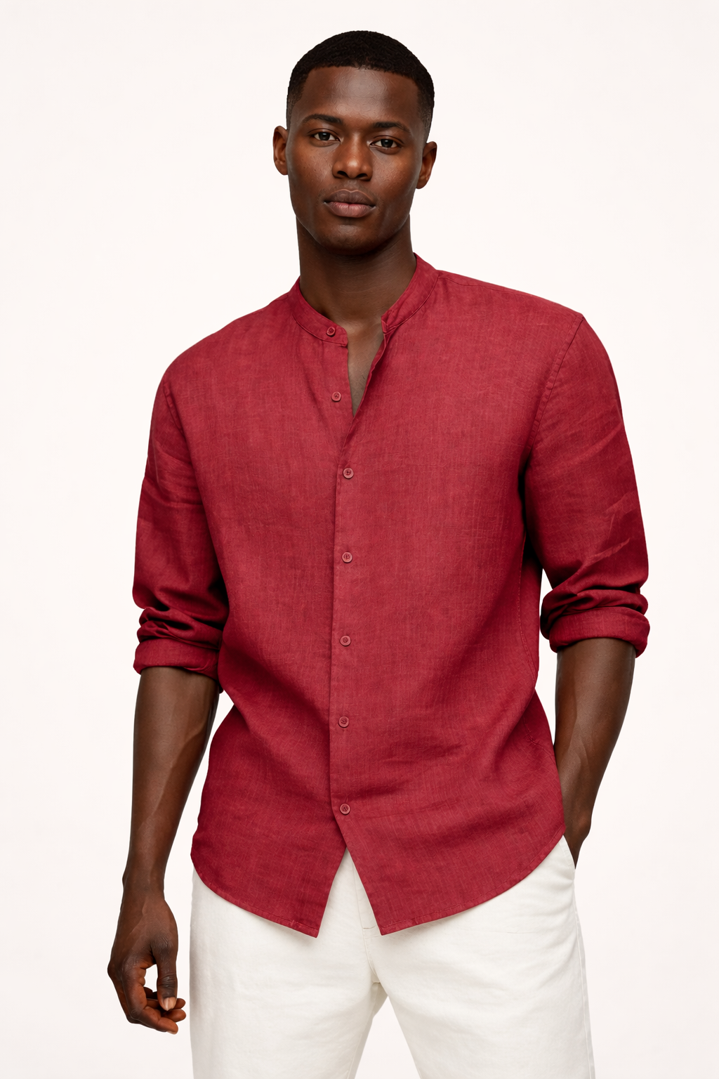 Red Linen Shirt